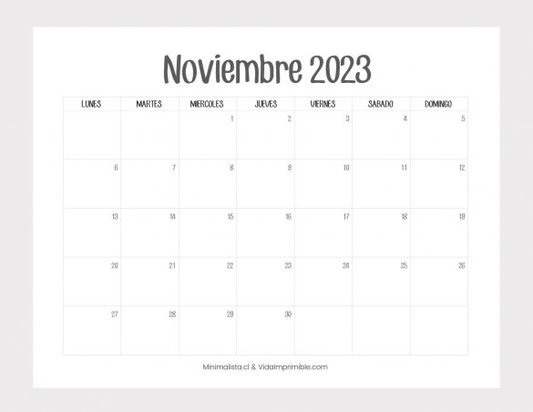 Calendarios Para Imprimir Descarga Gratis Minimalista