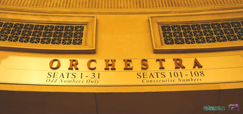 Orchestra seats