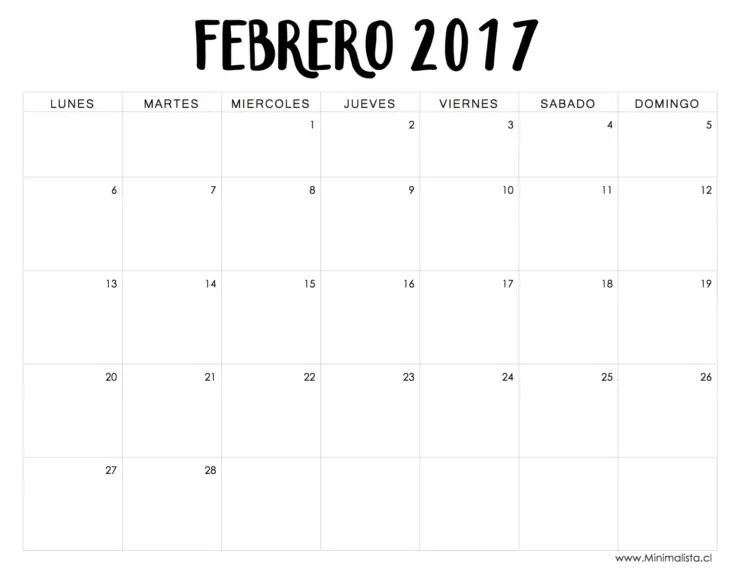 calendario-febrero-2017