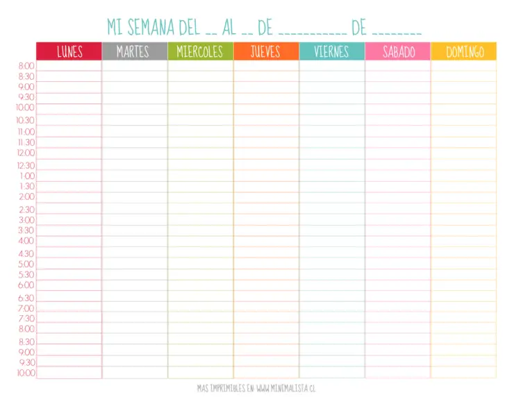 Planificacion Semanal Imprimir