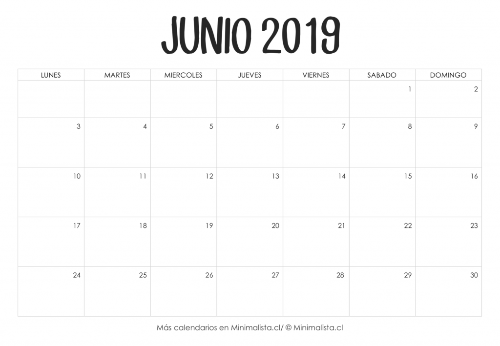 Calendarios 2019 Junio HD: Descarga e imprime tus diseños favoritos Calendarios 2019 Junio HD: Descarga e imprime tus diseños favoritos