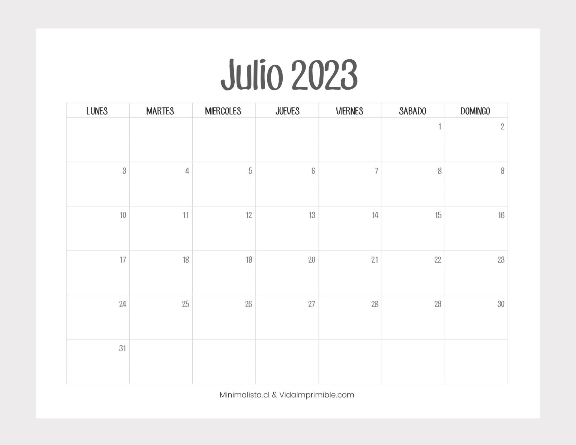 Calendarios 2023 Para Imprimir Descarga Gratis Minimalista Free Hot