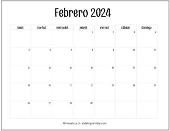 Modelo De Calendário 2024 Fevereiro 2024 Layout Minimalista Imprimível  Calendário Mensal Do Calendário Do Calendário Do Modelo De Ilustração do  Vetor - Ilustração de mesa, incorporado: 290563387